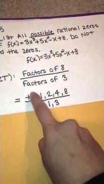 How to find all possible rational zeros of a polynomial function