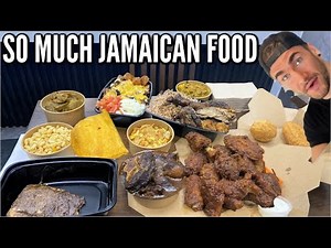 Giant Jamaican Cheat Meal | Jerk Chicken, Ox Tails, Salt Fish | Mukbang & Eating Show