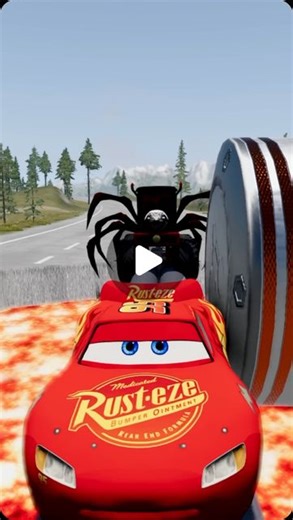 Crash Show | Disney Cars crossing Lava bridge #disney #cars #funny #funnyvideos #gaming #gamer #game #beamng #beamngdrive | Instagram