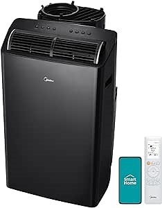 Midea Duo 14,000 BTU (12,000 BTU SACC) High Efficiency Inverter, Ultra Quiet Portable Air Conditioner, Cools up to 550 Sq. Ft., Works with Alexa/Google Assistant, Includes Remote Control & Window Kit