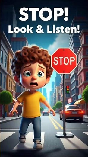 Don’t Cross Like This! 😲 | Kids Safety Story #kidslearning #educationalvideo