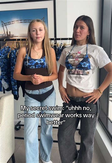 Tampons & pads, we’re taking over 😉 #periodswimwear #periodbikini #period #girl