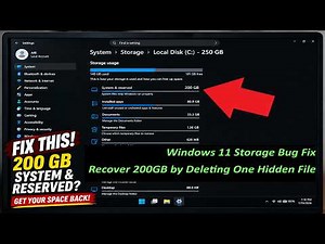 Windows 11 Storage Bug Fix: Recover 200GB by Deleting One Hidden File