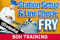 Station Setup & Line Check: Fry
