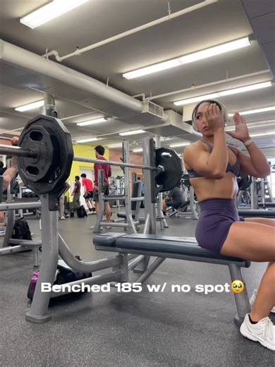 That second rep scared me😂 #fyp #gymtok #bench #pr #fitness #inspo #motivation #foryoupage #gym #push #workout #girlswholift #strong #chest #fy #pushworkout #gymmotivation #benchpress #fyy