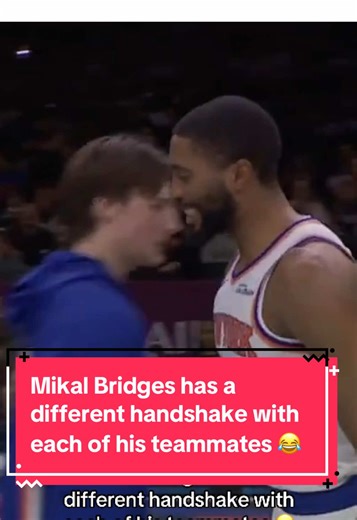 Mikal Bridges' Unique Handshakes with Teammates