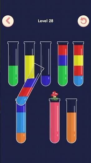 ✨ Most Satisfying Water Sort Puzzle 💦 Level 28 ( Relaxing Gameplay) #shorts #watersort #puzzle