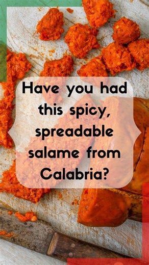 Robert Campana on Instagram: "Have you ever had this? 🌶️ ⬇️ Calabria’s love for chili peppers runs deep, and ‘nduja is its most famous creation! This fiery, spreadable salame is an icon of Calabrian cuisine, adding bold heat to pasta, pizza, and bruschetta. But where did it come from? 🤔 One theory links ‘nduja to the 19th-century French occupation when soldiers introduced andouille, a tripe-based sausage. Locals transformed it using pork, fat, and a generous amount of Calabrian c