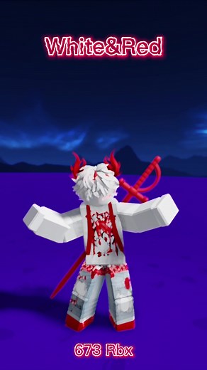 White & Red Avatar - Roblox Edit Ideas