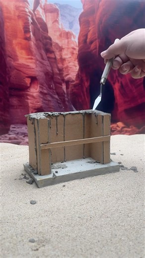Building Tiny Desert Houses in a Giant Canyon. #architecture #miniarchitecture #diy #building