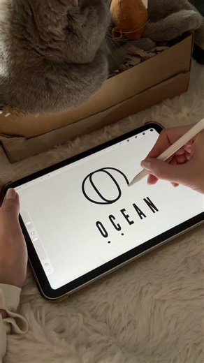 Create a Stunning Ocean Name Logo Tattoo in Procreate #tattooidea #procreate #namelogo