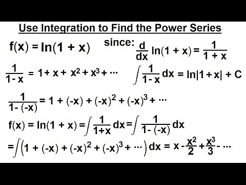 Calculus 2: Infinite Sequences and Series (57 of 86) Use Integration to Find Power Series