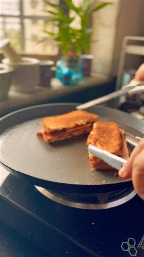 Gochujang Ham Apple and Cheese Sandwich.