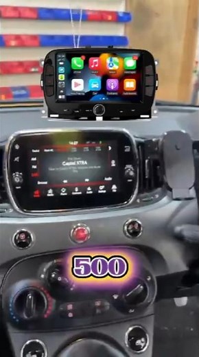 Fiat 500 S 2016 Car Stereo Upgrade with Wireless Apple CarPlay & Android Auto 7" Screen #fiat500