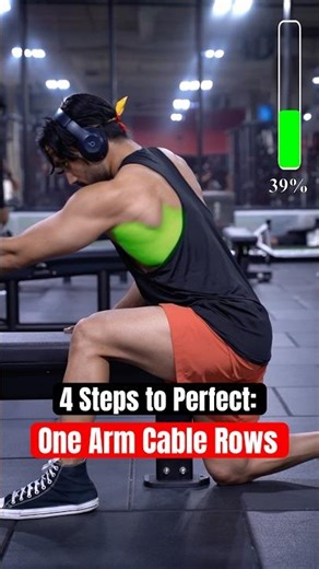 4 Steps to Perfect: One Arm Cable Rows ⚠️ #lats