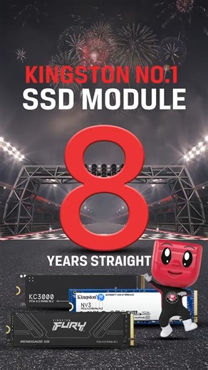 BLG Technologies on Instagram: "🏁 Still No.1. Still Unstoppable. Kingston has been crowned the No.1 SSD Module Brand for 8 consecutive years, as per the latest TrendForce report. From blistering speeds to unwavering reliability, our SSDs don’t just race… they redefine the track. And we achieved this—together. #KC3000 #NV3 #G5Renegade"