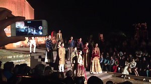 Rohit Bal's Gulbagh inspired by Mughal Gardens of Kashmir. A glimpse of the WIFW grand finale at Quli Khan Tomb. Shop the collection : www.rohitbal.com #throwbackthursday #rohitbal #gulbagh #willslifestyleindiafashionweek #grandfinale #timeless #classic #luxury | Rohit Bal