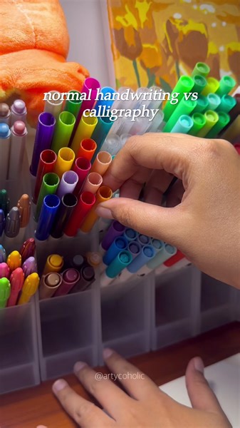 9.2K views · 134 reactions | Normal handwriting vs lettering ☺️ #reels | Artycoholic | Facebook