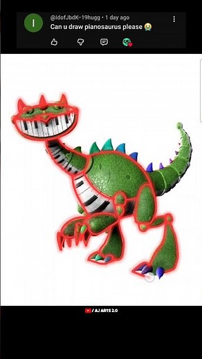 How To Draw Pianosaurus From Poppy Playtime Pencil Drawing #poppyplaytime