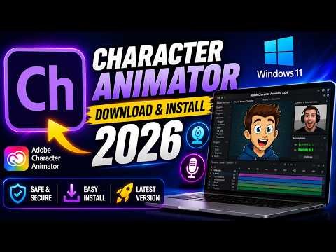 How to Download & Install Adobe Character Animator on Windows 10/11 (2026) 🎭 | Official Setup Guide