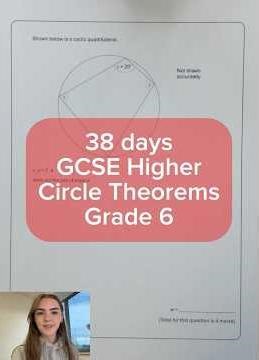 38 days to go - GCSE Higher Maths - Circle Theorems - Grade 6 #gcse #maths #revision