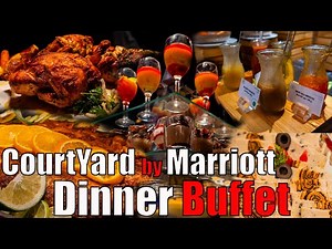 රු.3500 කට 5 Star Hotel Dinner Buffet 🥩🧆 | Courtyard by Marriott Hotel Dinner Buffet | Dinner Buffet