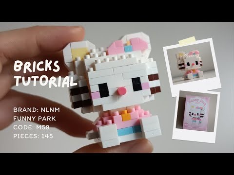 How to Build Hello Kitty NLNM Funny Park M58 (145 Pieces) Step by Step Building Block Tutorial