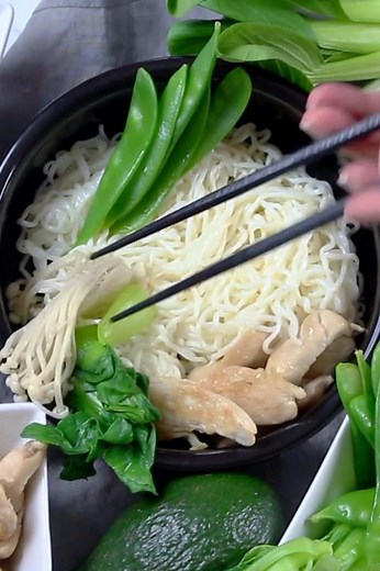 2.6K views · 32 reactions | Learn How to Make Keto Ramen Noodles Recipe that tastes like no other. Our Delicious Hot Bowl of Ramen without Carbs is a perfect Hearty and Low Carb Soup filled with Homemade Broth, Chicken, Shirataki Noodles, Avocado, and much more. Full Recipe from Lowcarb-nocarb: https://www.lowcarb-nocarb.com/keto-ramen-noodles-recipe/ Pin it for later: https://www.pinterest.com/pin/356417758009789594/ | Lowcarb-nocarb | Facebook