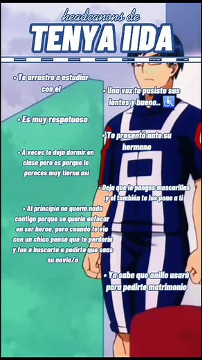 Headcanons de Tenya Iida como Pareja