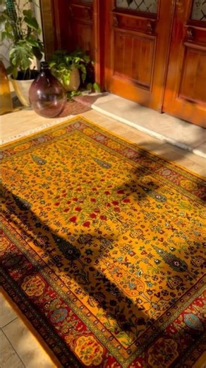 Handwoven Persian Tribal Rug – Pomegranate Tree Design | Wool & Silk, Natural Dyes