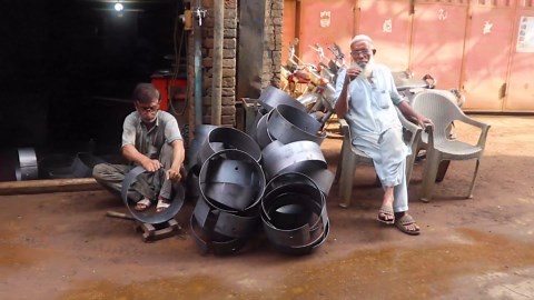 Amazing Techniques for Repairing Old Rickshaw Wheel Rims