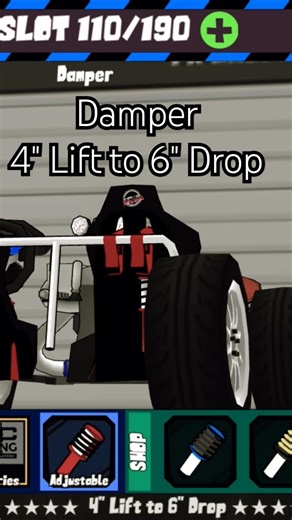 Damper 4" lift to 6" Drop Test in FR Legends 👆 #frlegends #automobile #rally