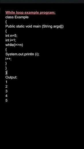 part 2 seriesof looping statement in #javaprogramming#basiccomputercourse #loops #likesharesubscribe