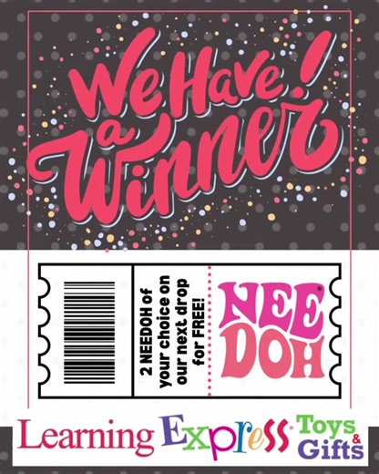 With just over 1500 entires over 3 social media platforms .. you guys blew us away! Congratulations to the TWO winners of our skip the line passes for 2 NEEDOH! They are, drum roll please ..🥁 Laura Peckinpaugh and Mia Isabella! Check your private messages! You’ve got 24 hours to respond! ‼️ATTENTION FRIENDS: WE WILL NOT ASK YOU TO CLICK ON ANY LINKS AS PART OF THIS or ANY OF OUR GIVEAWAYS. Thanks to everybody who participated in our favorite giveaway! Didn’t win, but still looking for Needoh ..