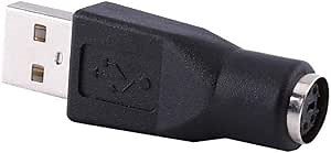Diydeg USB to PS/2 Adapter, 2-Pack USB Type A Male to PS/2 Female Converter for PC Keyboard & Mouse