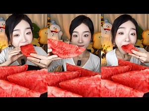 🍉 Watermelon Eating Challenge | Juicy Mukbang ASMR