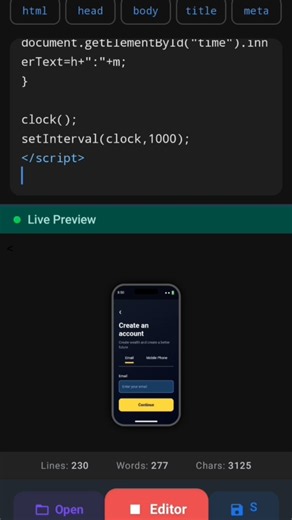 HTML CSS JS से Phone UI बनाया 😱 | Coding Magic 🔥 #Shorts#bca #coding #students #html #css #js #trend