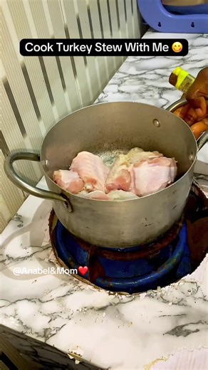 Cook Turkey Stew With Anabel and Mom