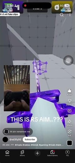 Roblox rivals r5 aim be like