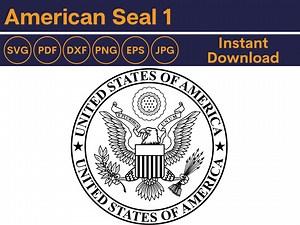 US Great Seal SVG File. American Eagle Digital Files in Svg, Eps and Dxf for Laser Cut, Cnc Cricut or Other Plotters - Etsy