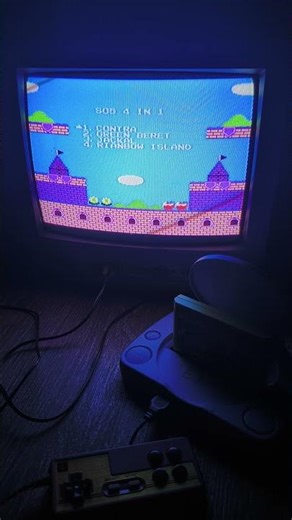4-in-1 S05 on Super 8-bit #famiclone #dendy #retrogaming #retro #multicart #crtgaming