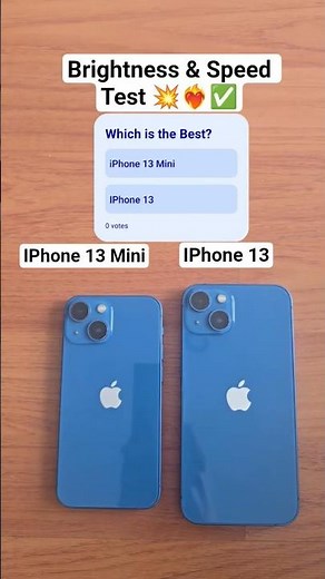 🏆 iPhone 13 Mini vs iPhone 13 ⚡ Speed, Brightness & Size Test – Surprising Winner! #shorts #viral