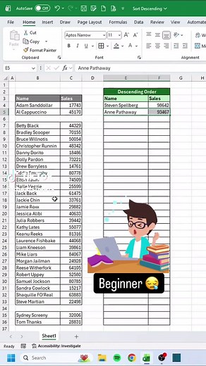 Sort Data Descending in Excel: Step-by-Step Guide