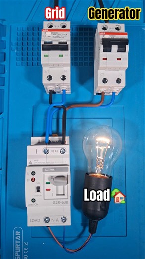 63A 1 Phase Transfer Changeover Backup Dual Power Ats Automatic Switch #diy #electronic #generator