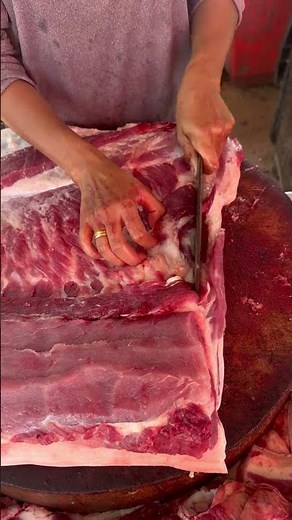 Butcher Knife Skills | Fast & Clean Pork Cutting​ #butcherskills #meatmarket #cuttingskills #meat