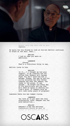 121K views · 2.2K reactions | CONCLAVE, screenplay by Peter Straughan. Nominated for Writing (Adapted Screenplay) at the 97th Oscars. Watch the #Oscars LIVE on Sunday, March 2nd, at 7e/4p on ABC and Hulu. | The Academy | Facebook