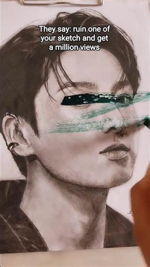 I Ruined BTS Jungkook's Sketch...🥲🙏