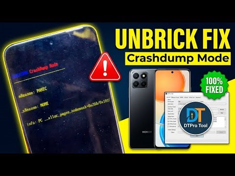 Honor X8 Crashdump Mode Fix | Fastboot Stuck Full Unbrick Using DTPro Tool