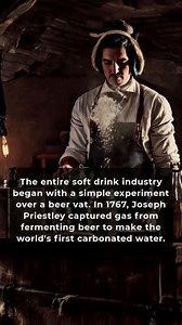 In 1767 Joseph Priestley suspended water above a fermenting vat of beer in Leeds England and inadvertently created the first carbonated water. He discovered that a gas he called fixed air was released during fermentation, and water infused with this gas acquired a pleasant tangy flavor. In 1772 he published his findings in a paper titled Impregnating Water with Fixed Air. Although his method was not efficient for large-scale production, it laid the foundation for the modern soft drink industry.