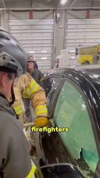 Why do firefighters in the USA break car windows?